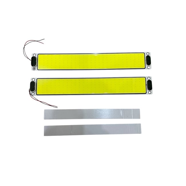 Set 2 lampi plafoniera auto 20W, tensiune 12-90V, buton on/off, lumina alba, 390 X 59 mm, 162 led