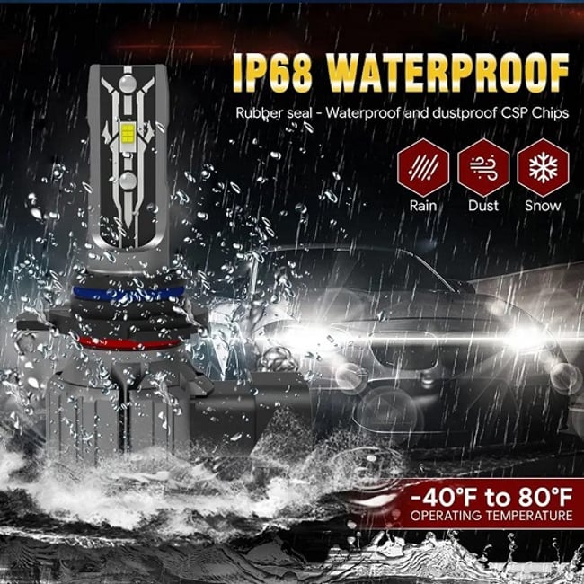 Set 2 Becuri Auto, Led H7, 100w, Plug & Play, 6000k, 15000lm, 12V, Alb