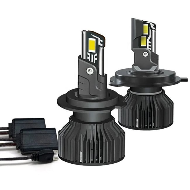 Set 2 Becuri Auto, Led H7 cu ventilator, 180w, 23000lm, Plug & Play, IP68, 6000k, 9-36V, canbus, premium