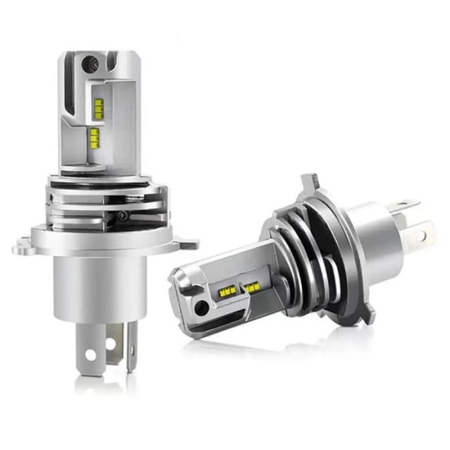 Set 2 Becuri Auto, Led H4, 55w, Plug & Play, 6500k, 12V, Zes Chip, Alb