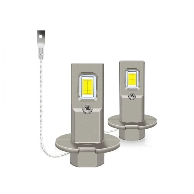 Set 2 Becuri Led Auto, H3, 120W, Lumina Alb-Rece, 15.000 Lumeni, 6000K