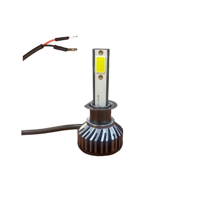 Set 2 becuri auto, led H1, 100w, ventilator racire, 6000k, 12000lm, 9-32V, alb