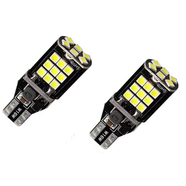 Set 2x Becuri Auto, Led T15, 16w, 720lm, 6000k, 12v, 24 smd, alb