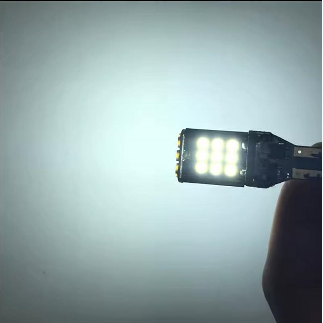 Set 2x Becuri Auto, Led T15, 16w, 720lm, 6000k, 12v, 24 smd, alb