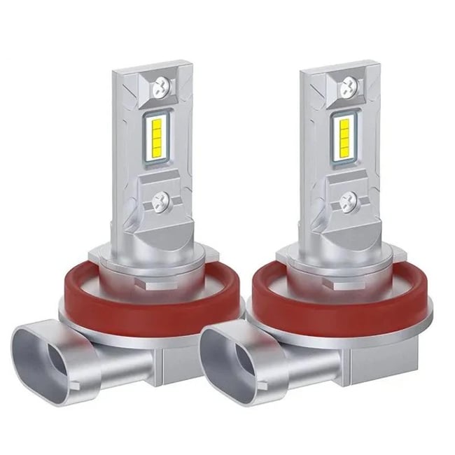 Set 2 Becuri Led Auto, H11, 120W, Lumina Alb-Rece, 15.000 Lumeni, 6000K