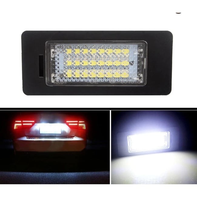 Set 2 lampi numar LED, fara eroare de bec ars BMW E90, E60, E39, X5 E70, X1 E84, E82, E61, E91, E92, E93