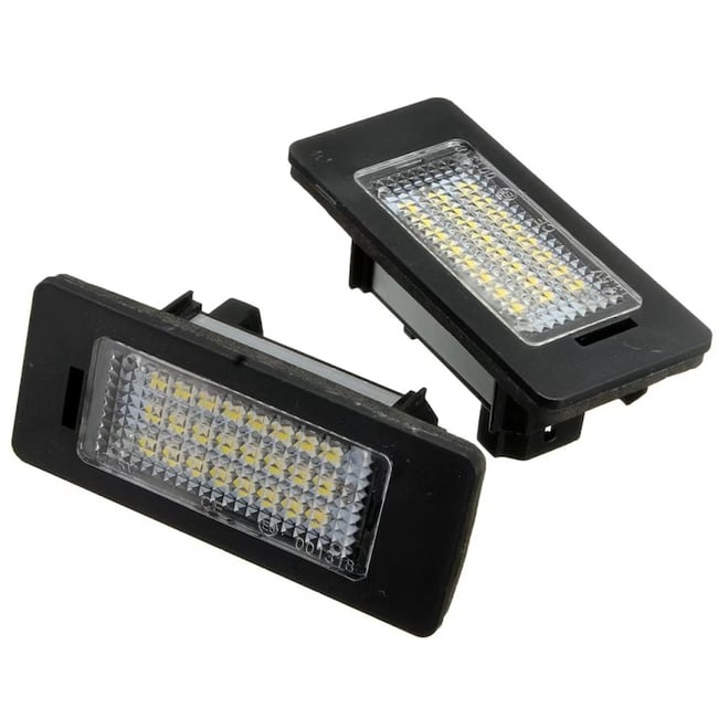 Set 2 lampi numar LED, fara eroare de bec ars BMW E90, E60, E39, X5 E70, X1 E84, E82, E61, E91, E92, E93