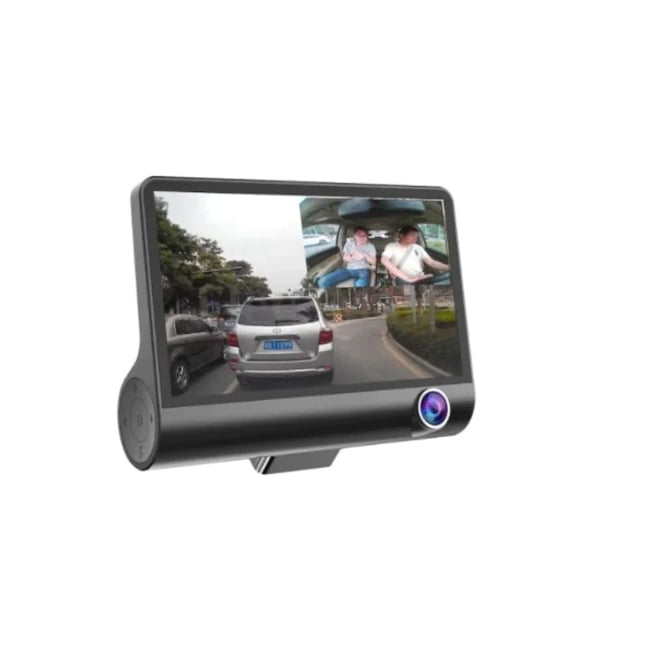 Camera Video Auto, DVR, Tripla, Full-HD, 3 Camere - Fata/Spate/Interior, Display 4 Inch, G Senzor, 170 grade