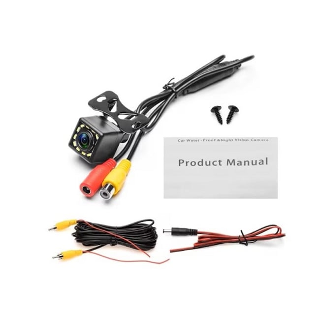 Camera Marsarier 12 Led-uri Video Auto Cu Iluminare Pentru Mers Inapoi Spate, Rezistenta La apa IP66