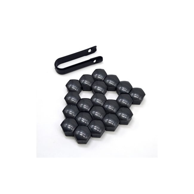 Set capace prezoane cu cheie 17", premium, gri lucios