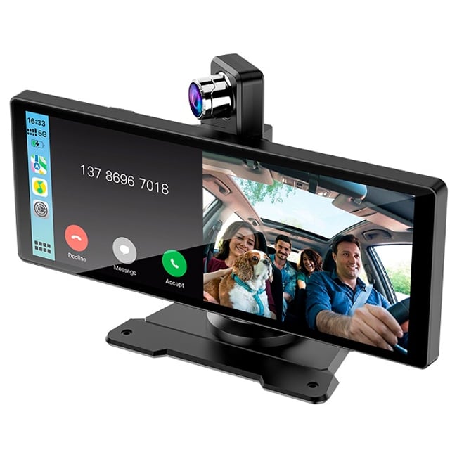 Sistem Navigatie Auto 9 inch, Apple Carplay & Android, Bluetooth, camera video 1440p + camera marsarier 1080p, WIFI, ecran IPS HD Full-Touch, Aux