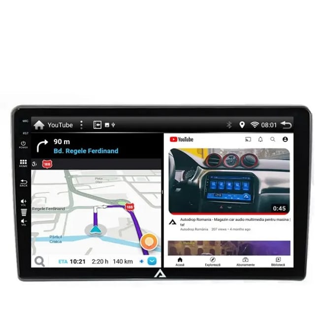 Navigatie auto, android 10.0, 2DiN, radio, gps, ecran 9”, bluetooth, touchscreen, wifi, Mirror Link, 2gb ram + 32gb