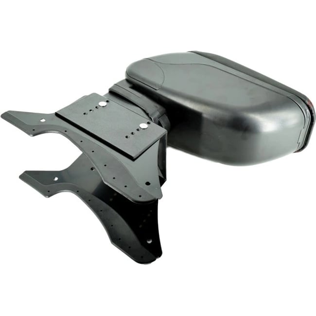 Cotiera auto universala neagra, rabatabila, piele ecologica, cusatura rosie