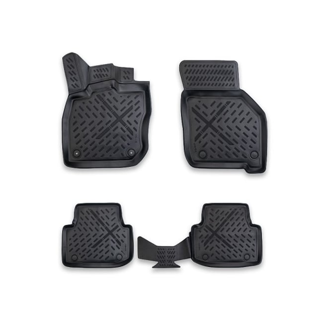 SET COVORASE AUTO TIP TAVITA, DEDICATE SKODA OCTAVIA MK1 (1996-2004), MATERIAL PREMIUM, NEGRU