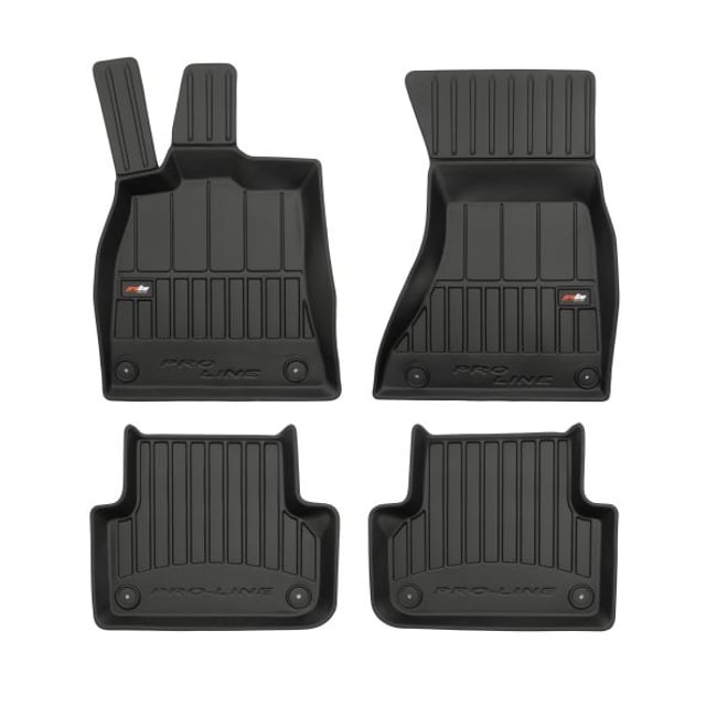 Set 4 covorase auto din cauciuc FROGUM premium, PROLINE 3D, pentru audi A5, an fabricatie 2007-2017, cauciuc TPE, negru