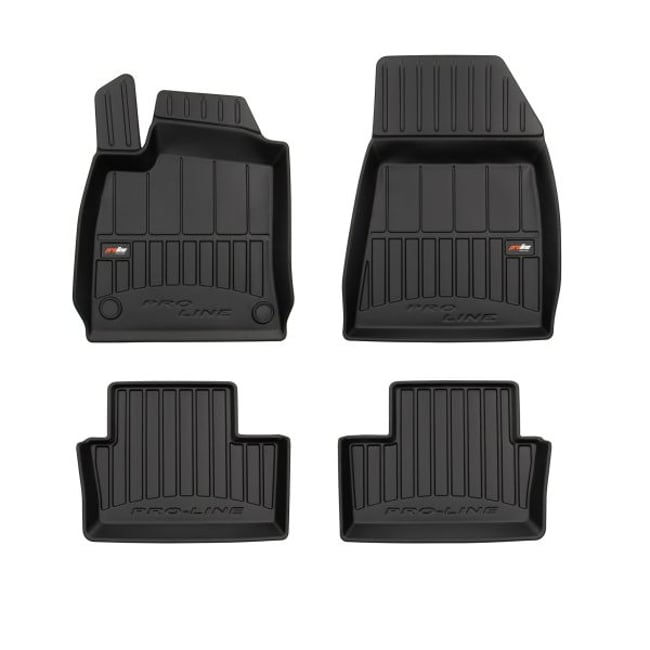 Set 4 covorase auto din cauciuc FROGUM premium, PROLINE 3D, pentru Renault Clio V, an fabricatie 06.2019-, cauciuc TPE, negru