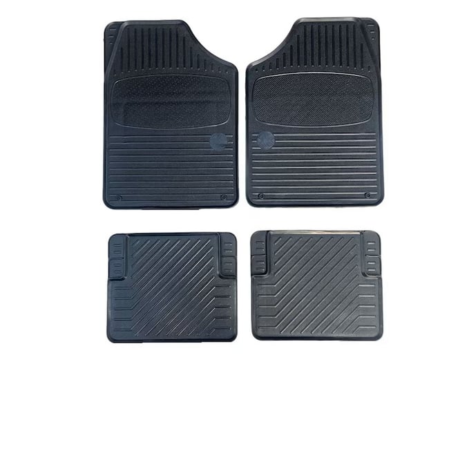 Set 4 covorase auto, universale, din cauciuc rezistent, negru