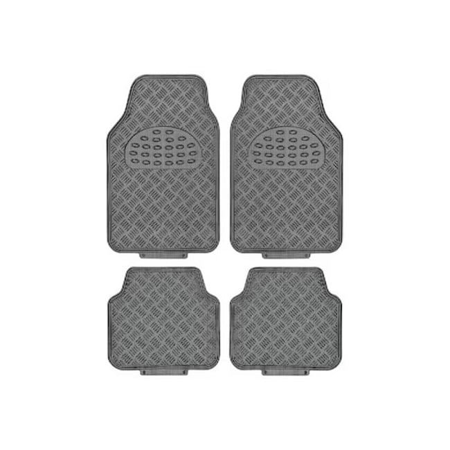 Set 4 Covorase Auto, Universale, Model Diamond, PVC, Culoare Aluminiu Carbon