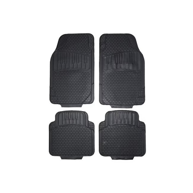 Set 4 Covorase Auto, Universale, din cauciuc rezistent, negru