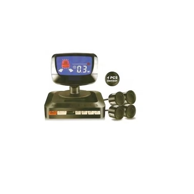Senzori parcare auto, display digital led, cu avertizare sonora, kit 4 senzori