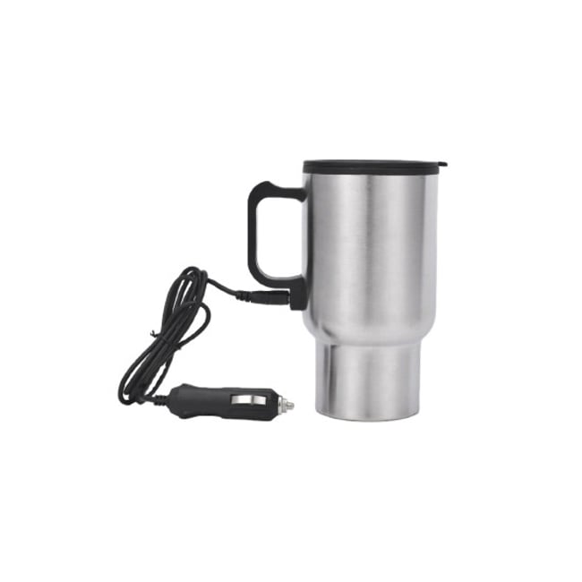 Cana electrica pentru incalzire bauturi, auto priza 12V, otel inoxidabil, capacitate 400ml