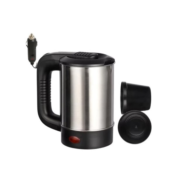 Termos electric cu cablu si 2 cani, priza auto 12V, 150W, capacitate 500ml, otel inoxidabil