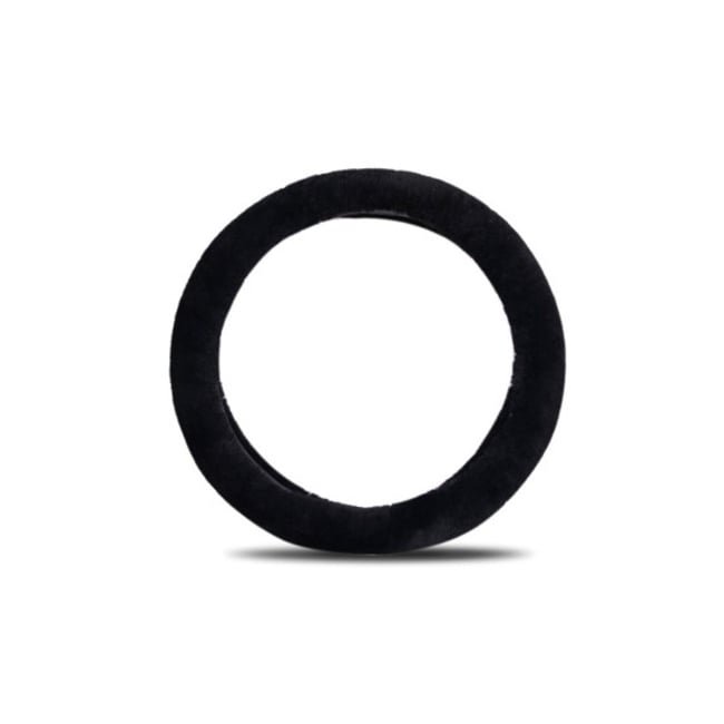 Husa volan pufoasa, marime M, 37-39cm, culoare negru