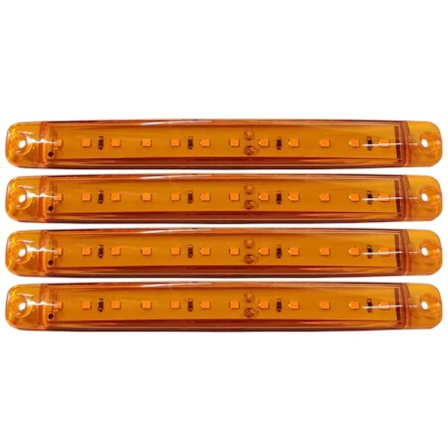 Lampa Gabarit cu 12 LED-uri 12/24V Set 4buc, Galben