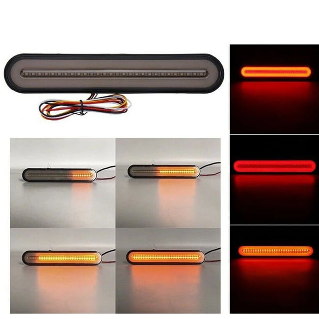 Lampi spate led dreptunghiulare BG24, 12-24V, semnalizare dinamica (233 x 42mm)