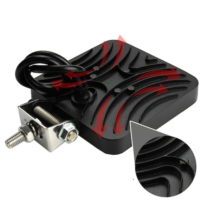 Proiector LED Auto, Offroad, 48W, 12V-24V, 1800 Lumeni, Patrat, 16 Leduri, Flood Beam