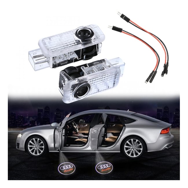 Set 2 Proiectoare Led logo Audi A1, A4, A5, A6, A8, TT, R8, Q5, Q7