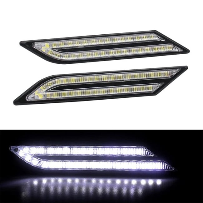 Set 2X Lumini de Zi, DRL , 15W, 6500K, ALB