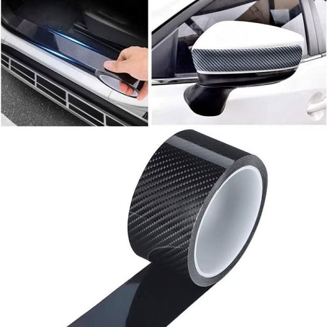 Banda adeziva carbon pentru protectie si tuning auto, impermeabila, rezistenta, 5m x 5cm