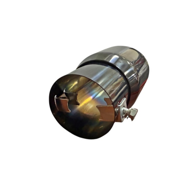 Ornament toba auto, iesire 76mm, intrare 63mm, culoare negru