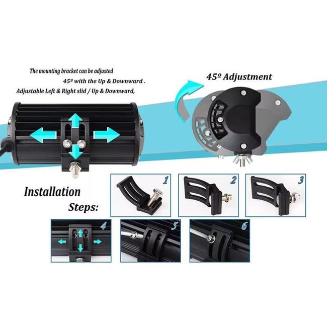 Proiector LED auto OFF-ROAD 40 leduri, 16.4 cm, 168W, 6000K, 12-24V, ip67, carcasa aluminiu