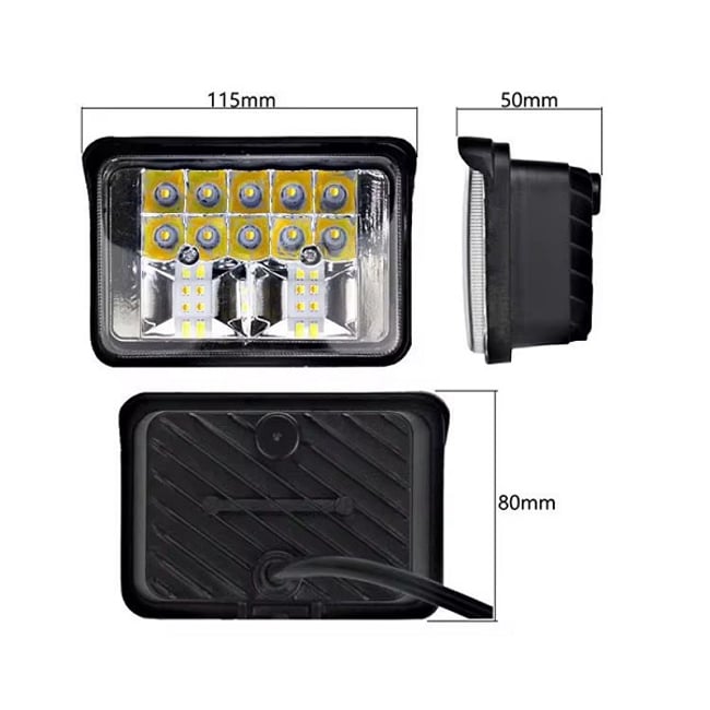Proiector LED auto OFF-ROAD 18 leduri, 54W, 12V-24V, 6000K, IP67, carcasa aluminiu