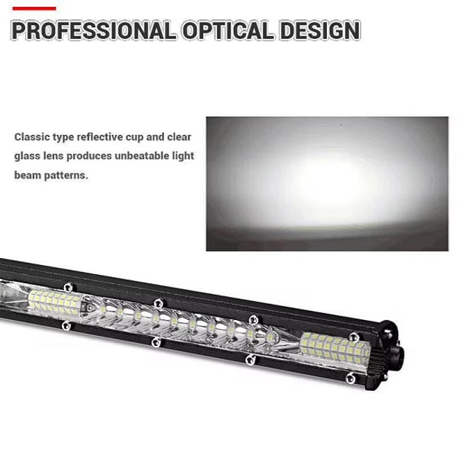 Proiector auto LED Bar cu suport, offroad 138W, 12V-24V, 30cm, 46 led-uri, negru