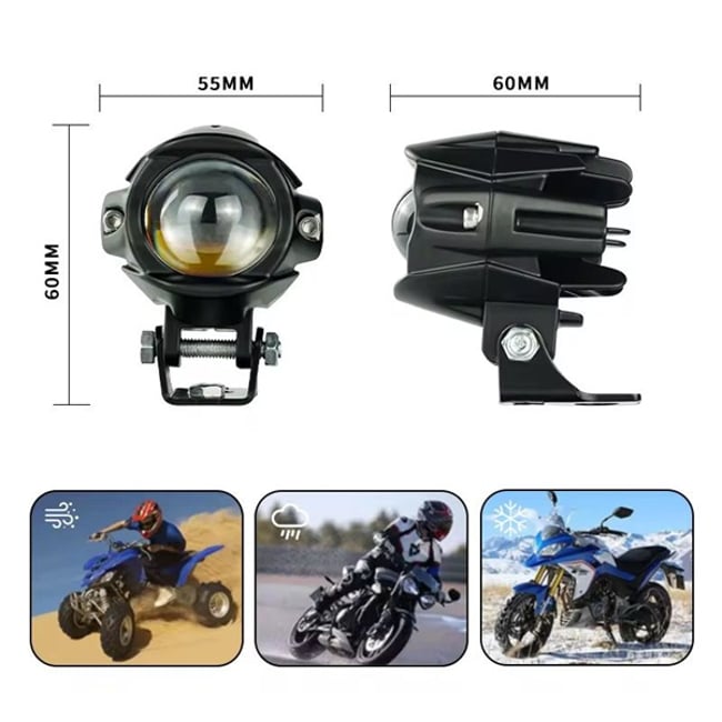 Proiector LED auto OFF-ROAD, tip lupa, 17W, 12V-24V, 6000K, lumina alba IP67, 1380 lm, carcasa aluminiu