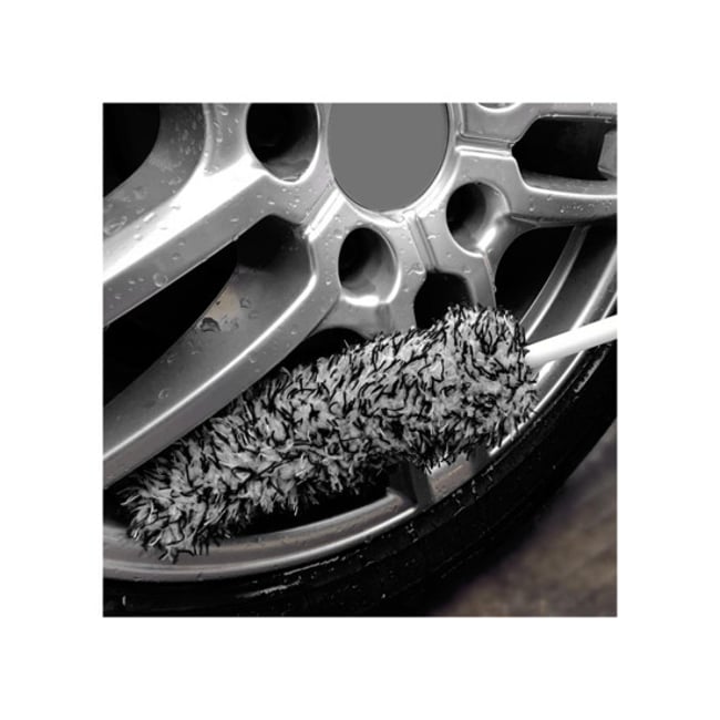 Perie cu microfibre pentru curatat si spalat jante auto, 45cm