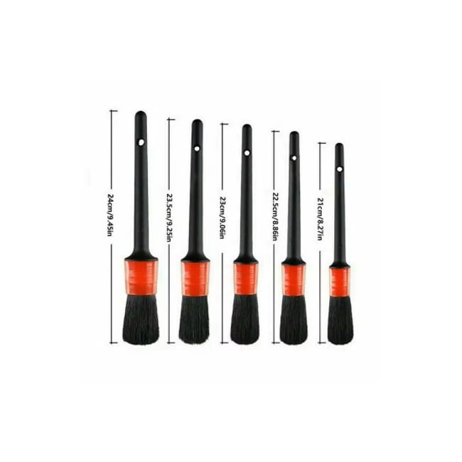 Set 5 pensule detailing auto, design ergonomic, rezistent la uzura, suspendabil