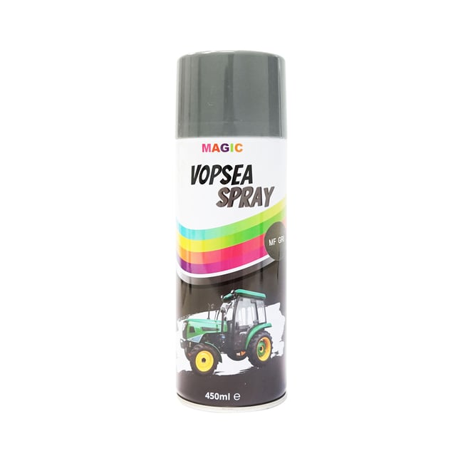 Spray vopsea auto gri tip Massey Ferguson profesionala cu uscare rapida 450ml MAGIC