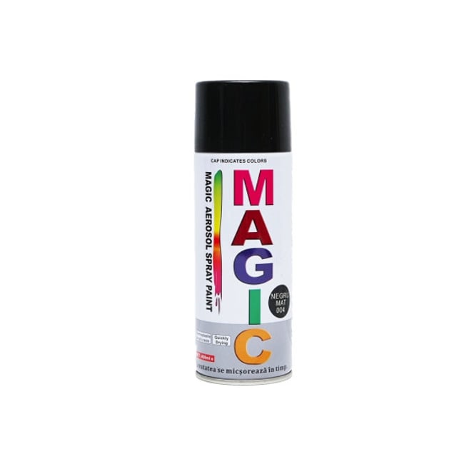Spray vopsea Magic culoare Negru Mat 450ml