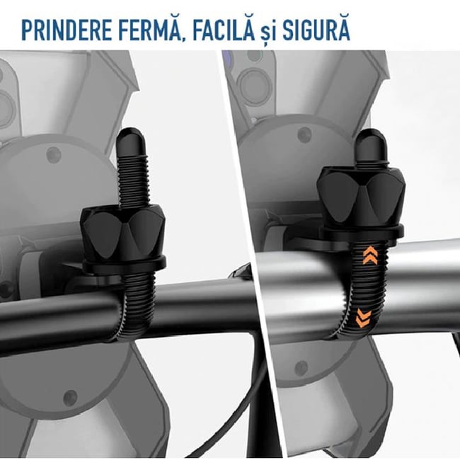 Suport Telefon pentru Bicicleta / Motocicleta, Prindere in Colturi, Anti-shake, Multidirectional 360​​°, Universal, Deschidere 60-90mm (XO-C51)