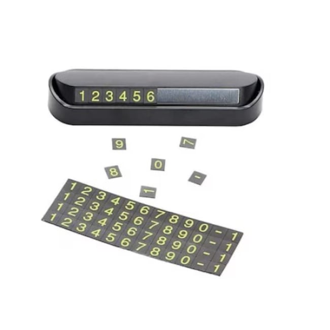 Suport Numar Telefon Bord, Parcare Temporara, Negru