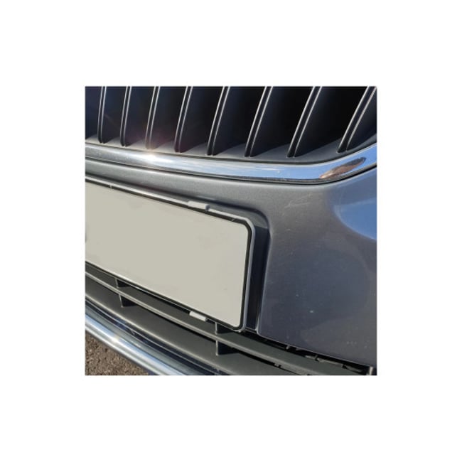 Set 4 Bucati Suport Numar Inmatriculare Auto, Fata-Spate, Super Slim, Plastic, Negru