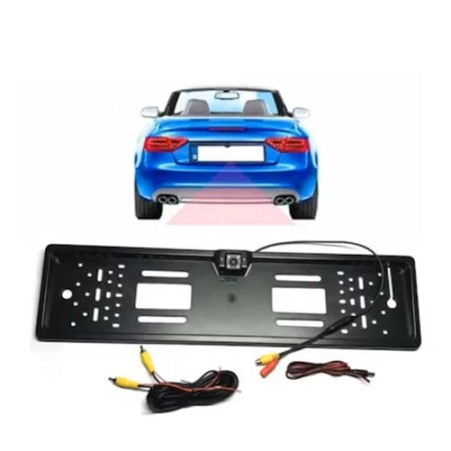 Suport Numar Auto cu Camera Video Marsarier, IR, unghi filmare 170 grade