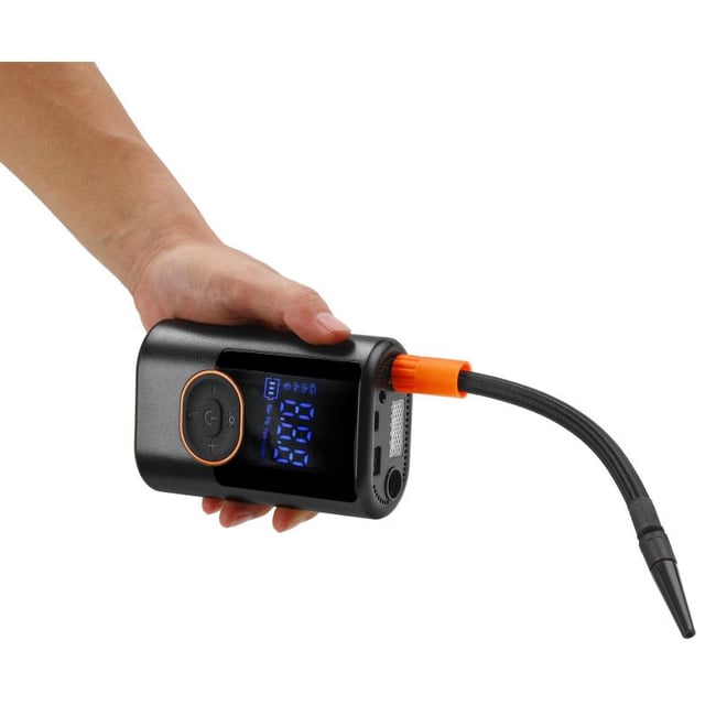 Compresor auto cu acumulator, Kraft&Dele KD5500, 5000 mAh, 0.3 - 10 bar, lanterna, baterie externa, 3in1, 30 L/min