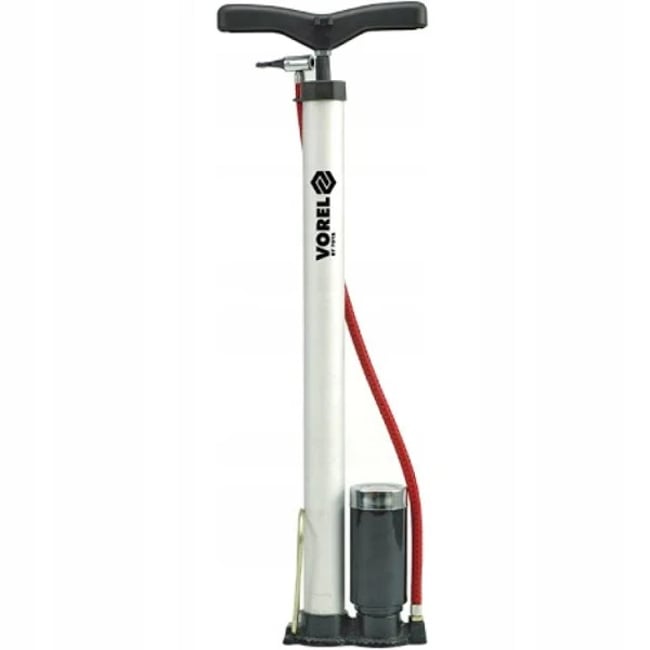 Pompa manuala cu manometru Vorel 82021, aluminiu, 10 Bar
