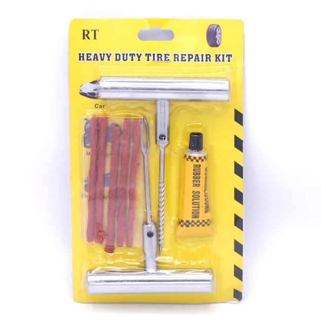 Kit reparatie pana anvelope auto, maner metal