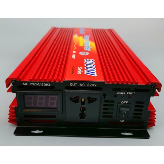 Invertor tensiune 12V-220V Lairun, 3000 W, putere continua 2000 W